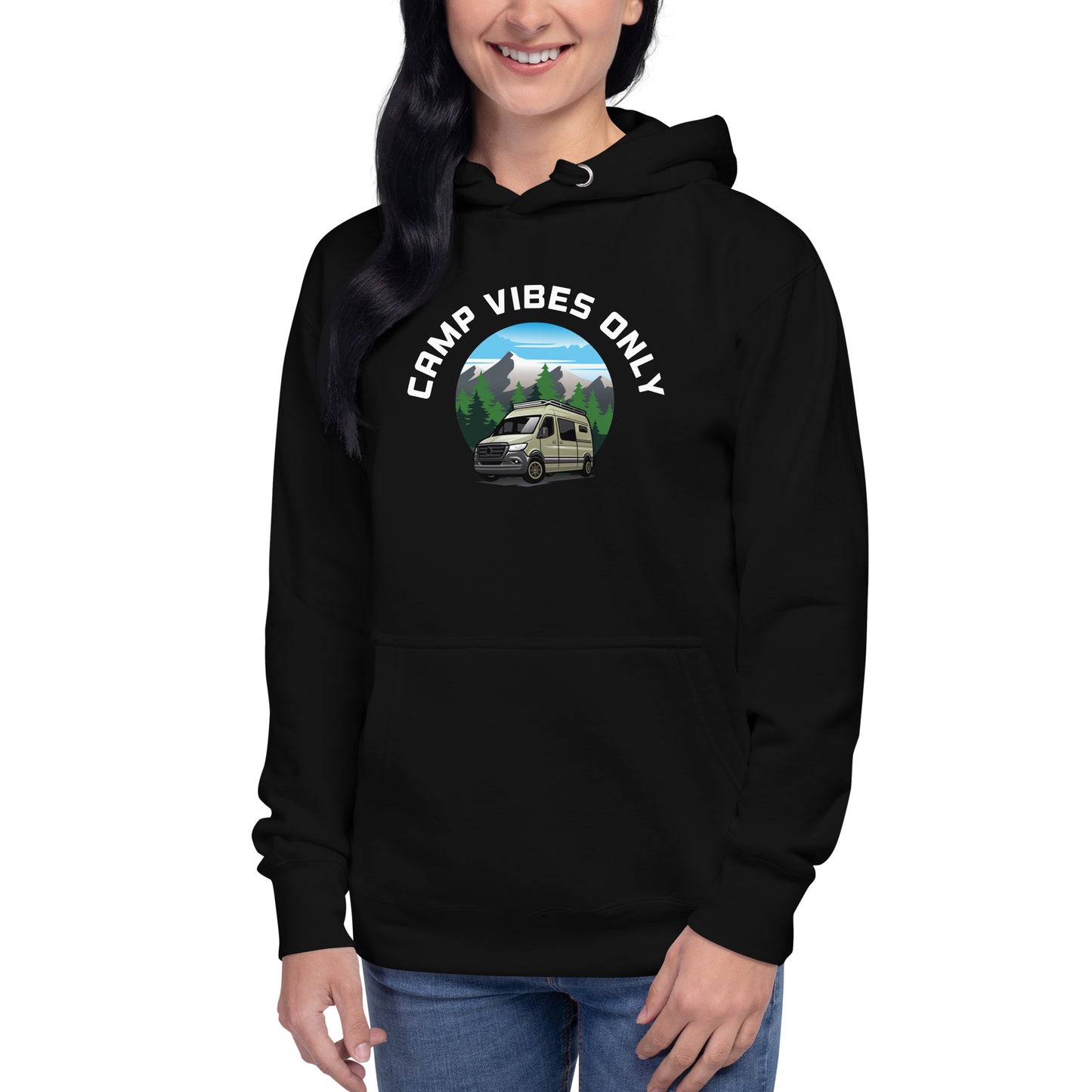 Camping Hoodie "Camp vibes only" - Unisex Hoodie