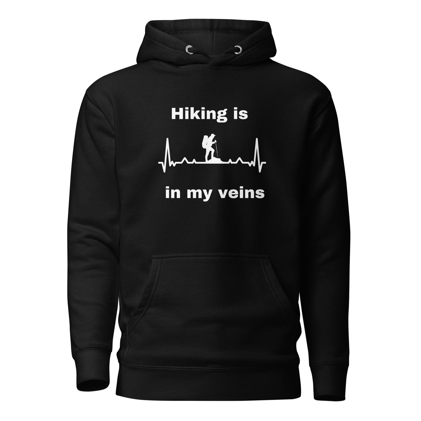 Hiking Hoodie "Hiking is in my veins" - Unisex Hoodie