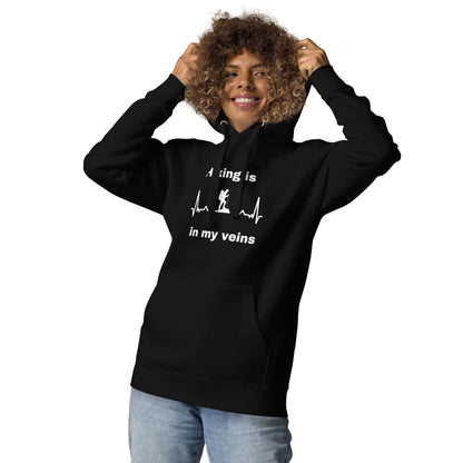 Hiking Hoodie "Hiking is in my veins" - Unisex Hoodie