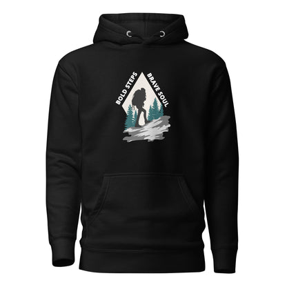 Hiking Hoodie "Bold Steps Breave Soul" - Unisex Hoodie