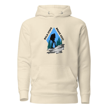 Hiking Hoodie "Bold Steps Breave Soul" - Unisex Hoodie