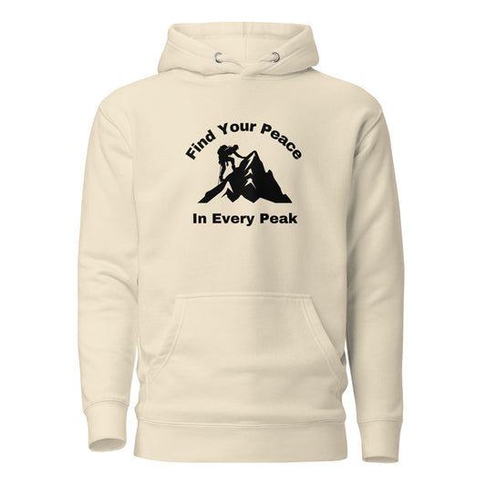 Hiking Hoodie "Find your peache in every peak" - Unisex Hoodie