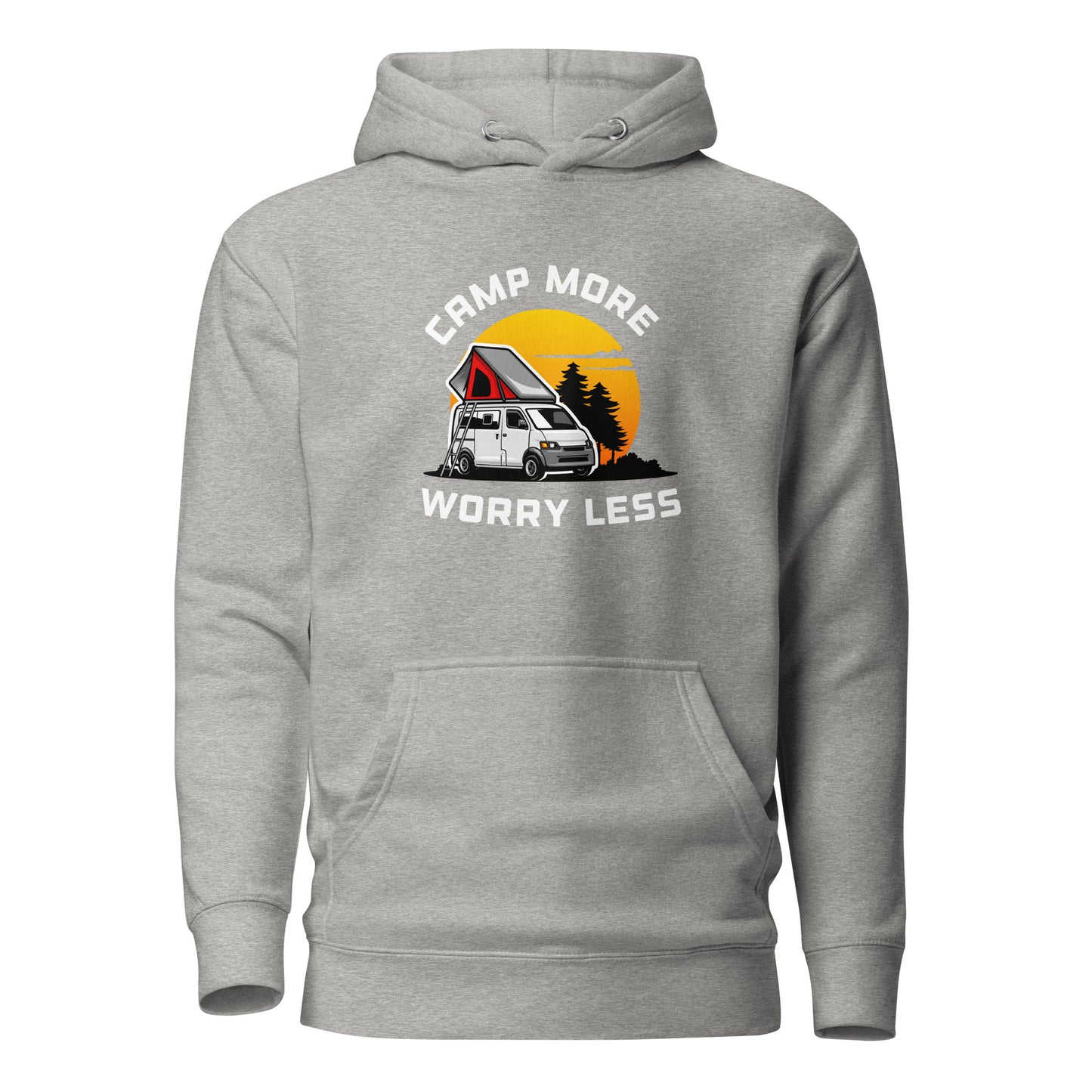 Camping Hoodie "Camp more Worry less" - Unisex Hoodie