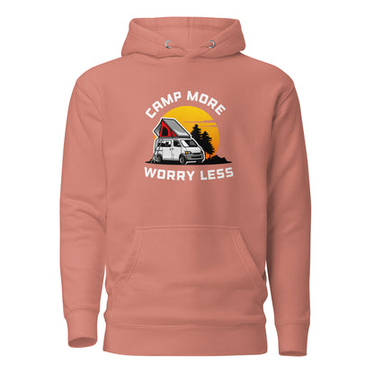 Camping Hoodie "Camp more Worry less" - Unisex Hoodie