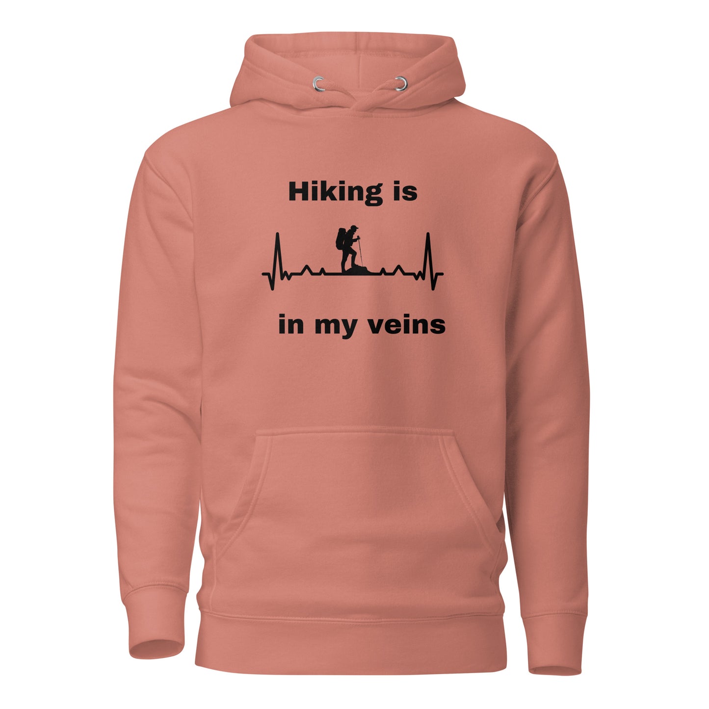 Hiking Hoodie "Hiking is in my veins" - Unisex Hoodie