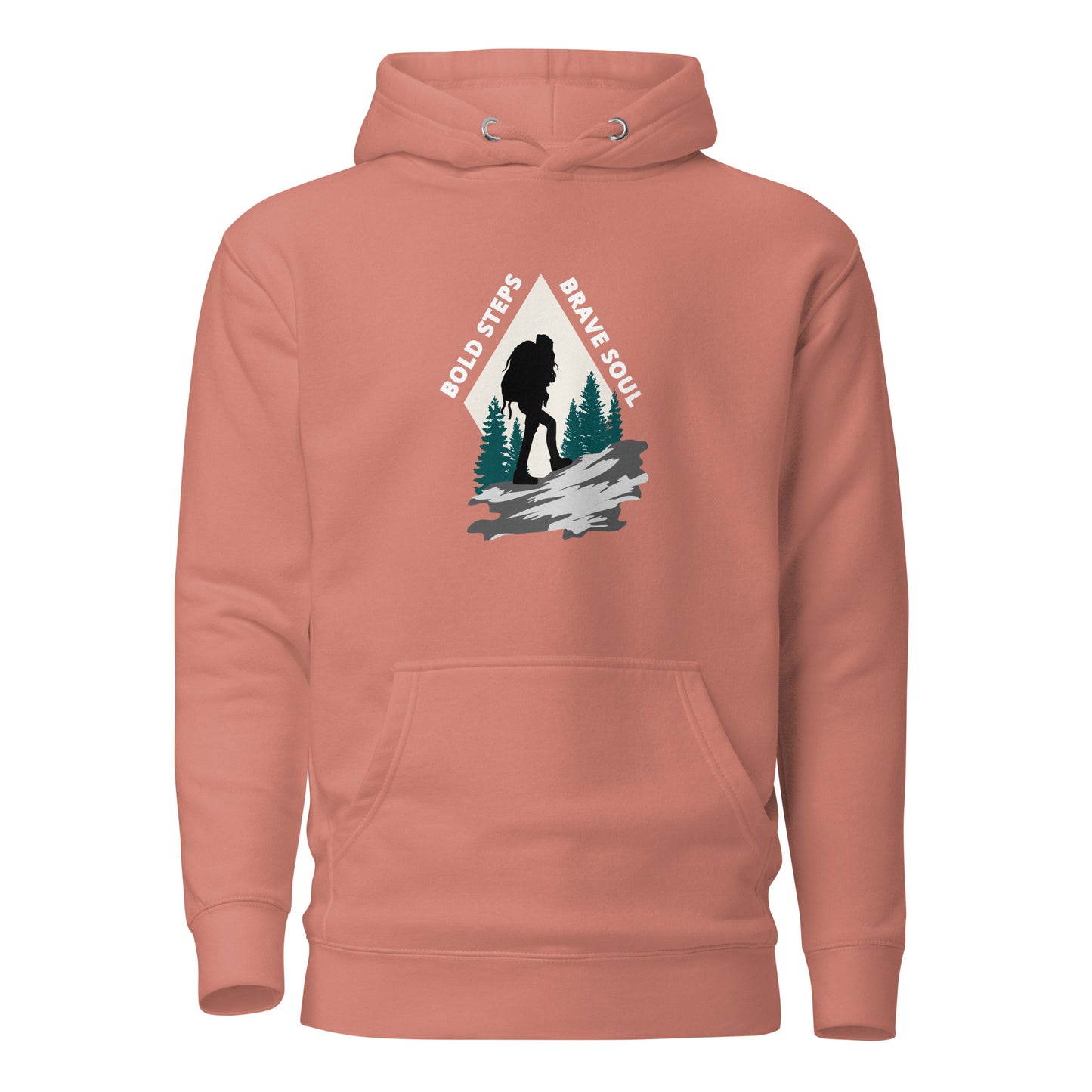 Hiking Hoodie "Bold Steps Breave Soul" - Unisex Hoodie