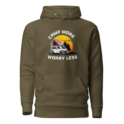 Camping Hoodie "Camp more Worry less" - Unisex Hoodie