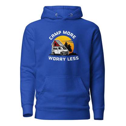 Camping Hoodie "Camp more Worry less" - Unisex Hoodie