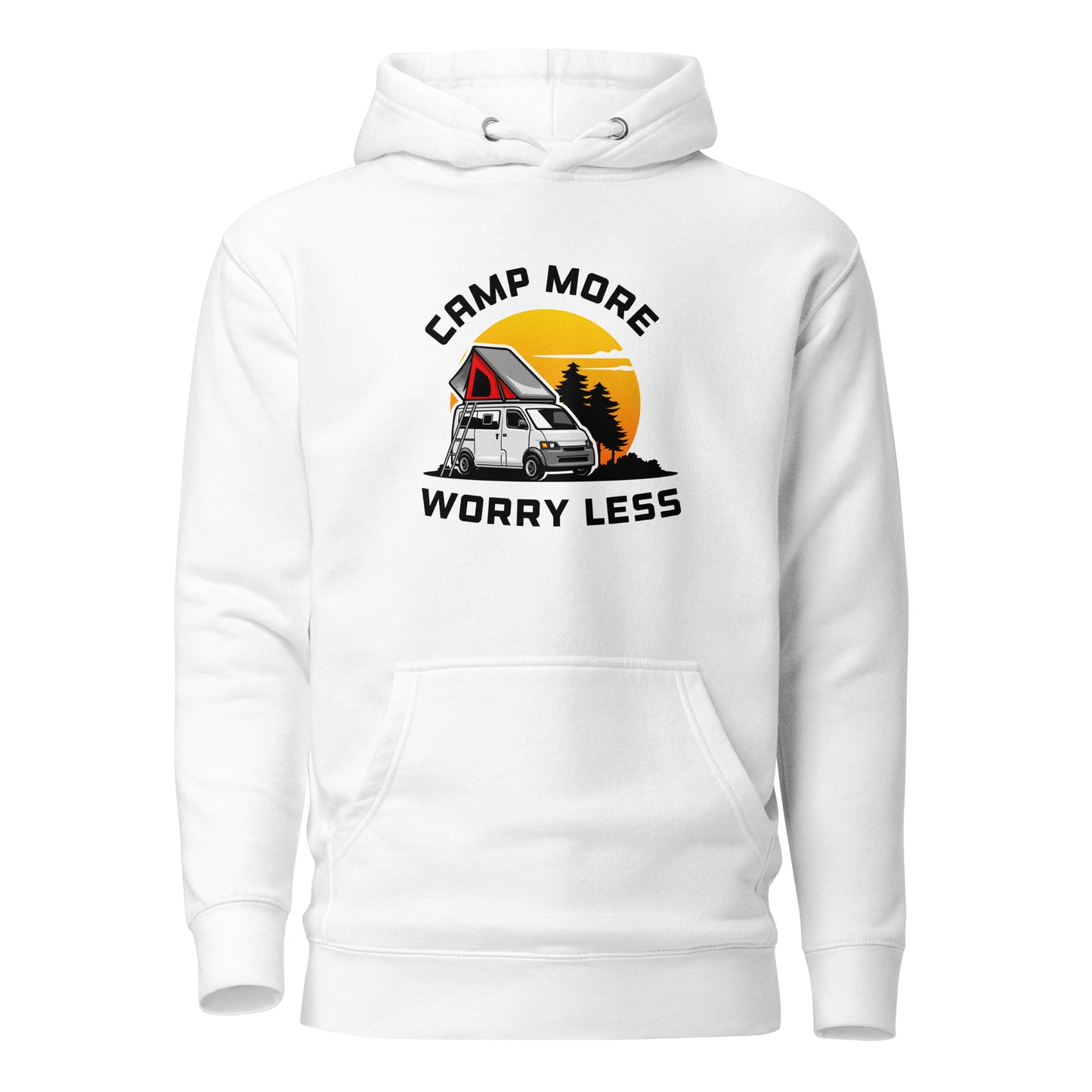 Camping Hoodie "Camp more Worry less" - Unisex Hoodie