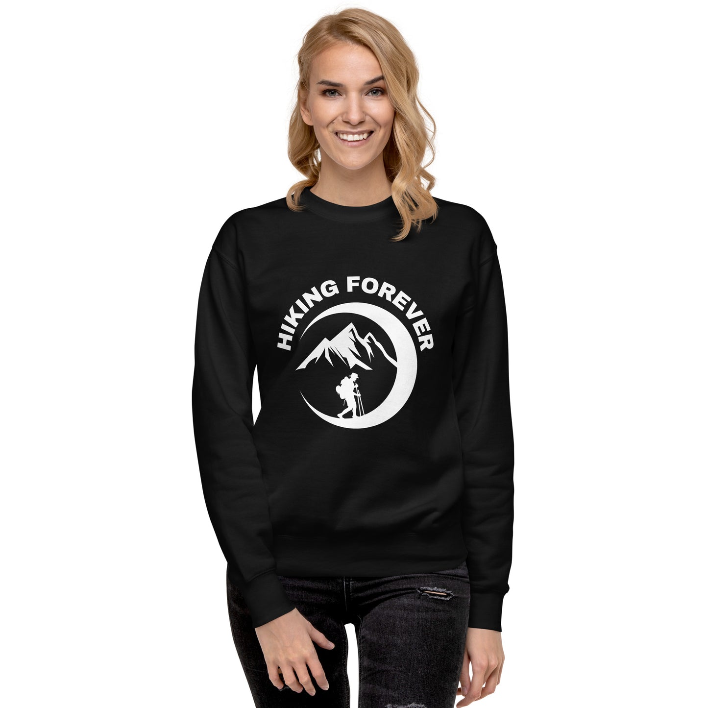 Hiking Sweatshirt "Hiking Forever" - Unisex Premium Sweatshirt