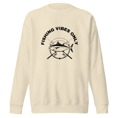 Fishing Sweatshirt "Fishing vibes only" - Unisex Premium Sweatshirt