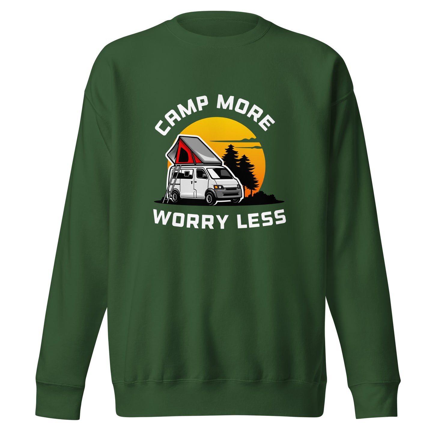 Camping Sweatshirt "Camp more Worry less" - Unisex Premium Sweatshirt