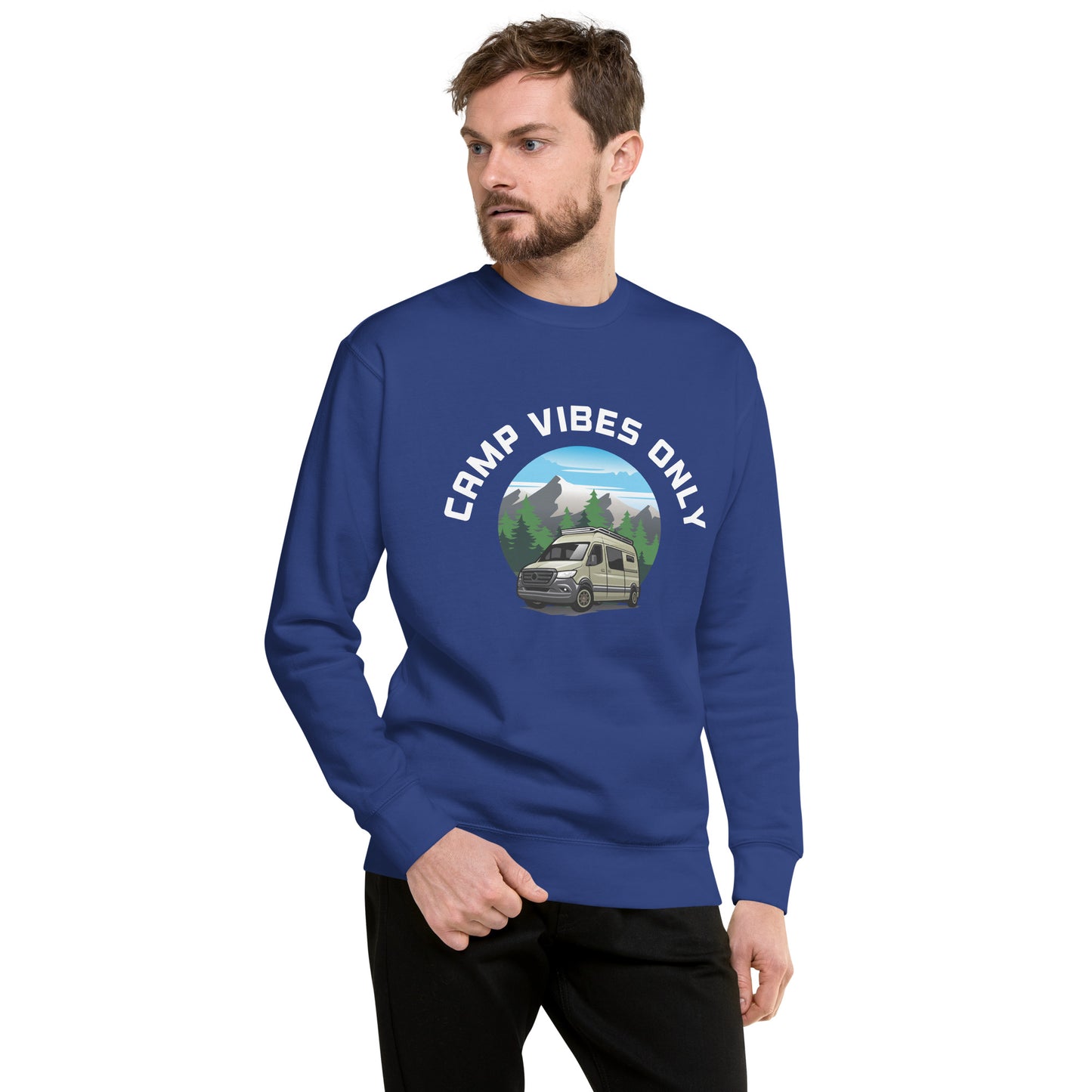 Camping Sweatshirt "Camp vibes only" - Unisex Premium Sweatshirt