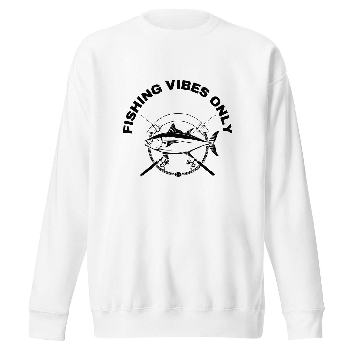 Fishing Sweatshirt "Fishing vibes only" - Unisex Premium Sweatshirt