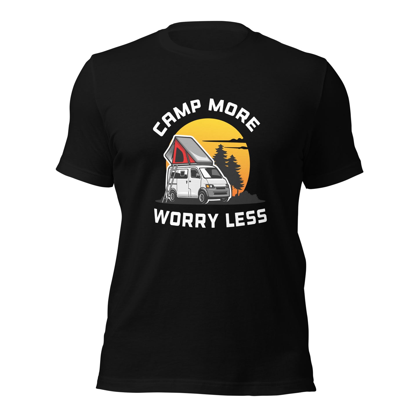 Camping T-shirt "Camp more Worry less" - Unisex t-shirt