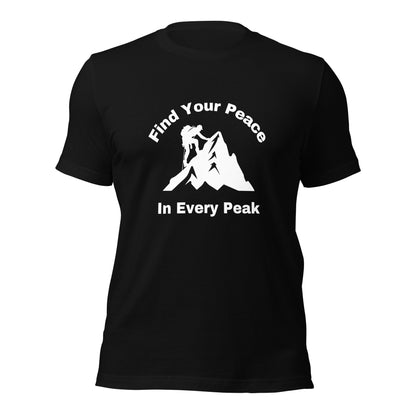 Hiking T-shirt "Find your peace in every peak" - Unisex t-shirt