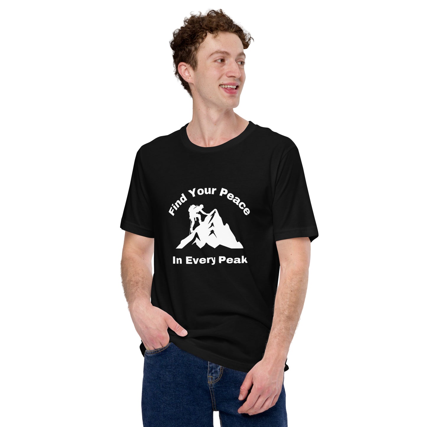 Hiking T-shirt "Find your peace in every peak" - Unisex t-shirt