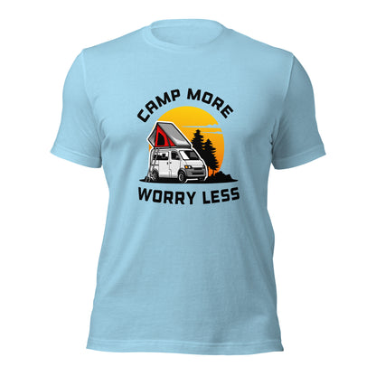 Camping T-shirt "Camp more Worry less" - Unisex t-shirt