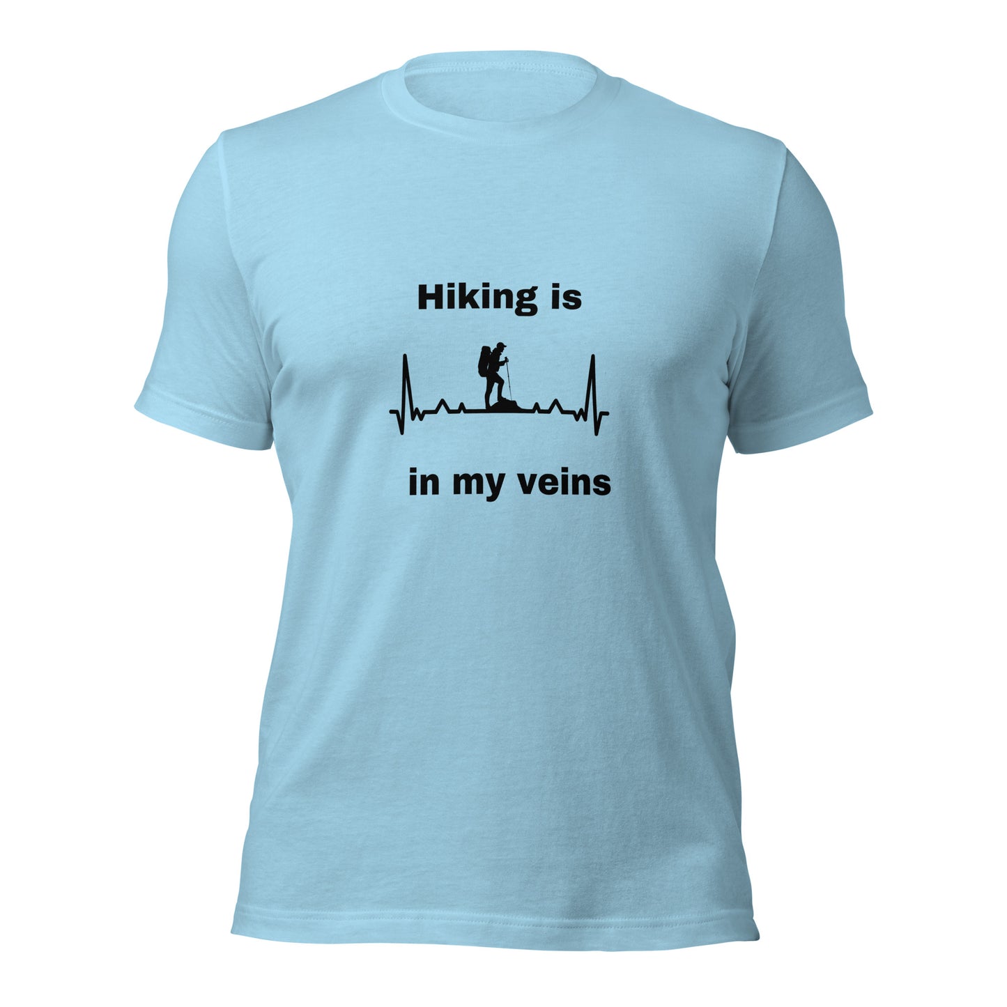 Hiking T-shirt "Hiking is in my veins" - Unisex t-shirt