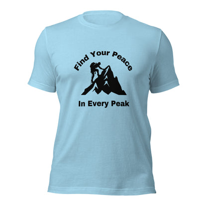 Hiking T-shirt "Find your peace in every peak" - Unisex t-shirt