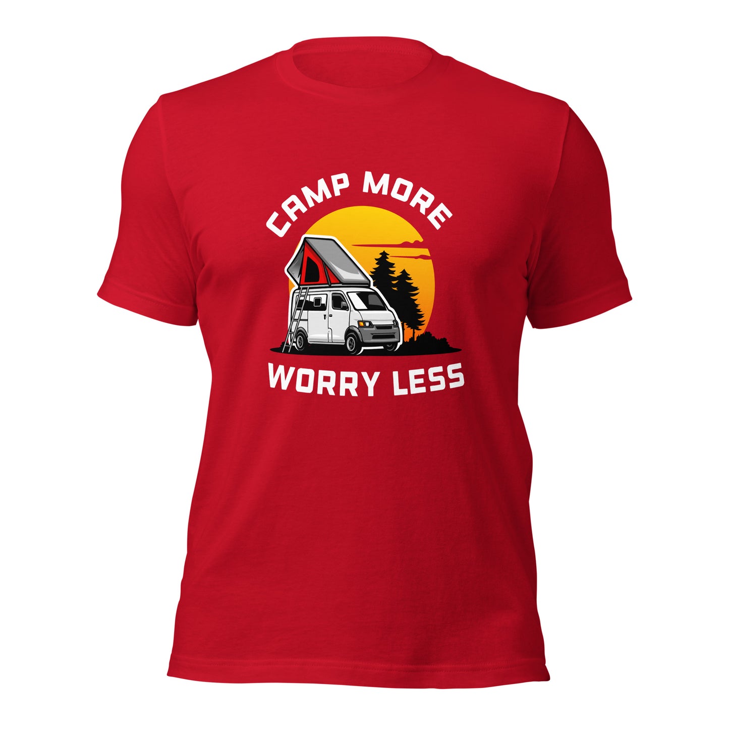 Camping T-shirt "Camp more Worry less" - Unisex t-shirt