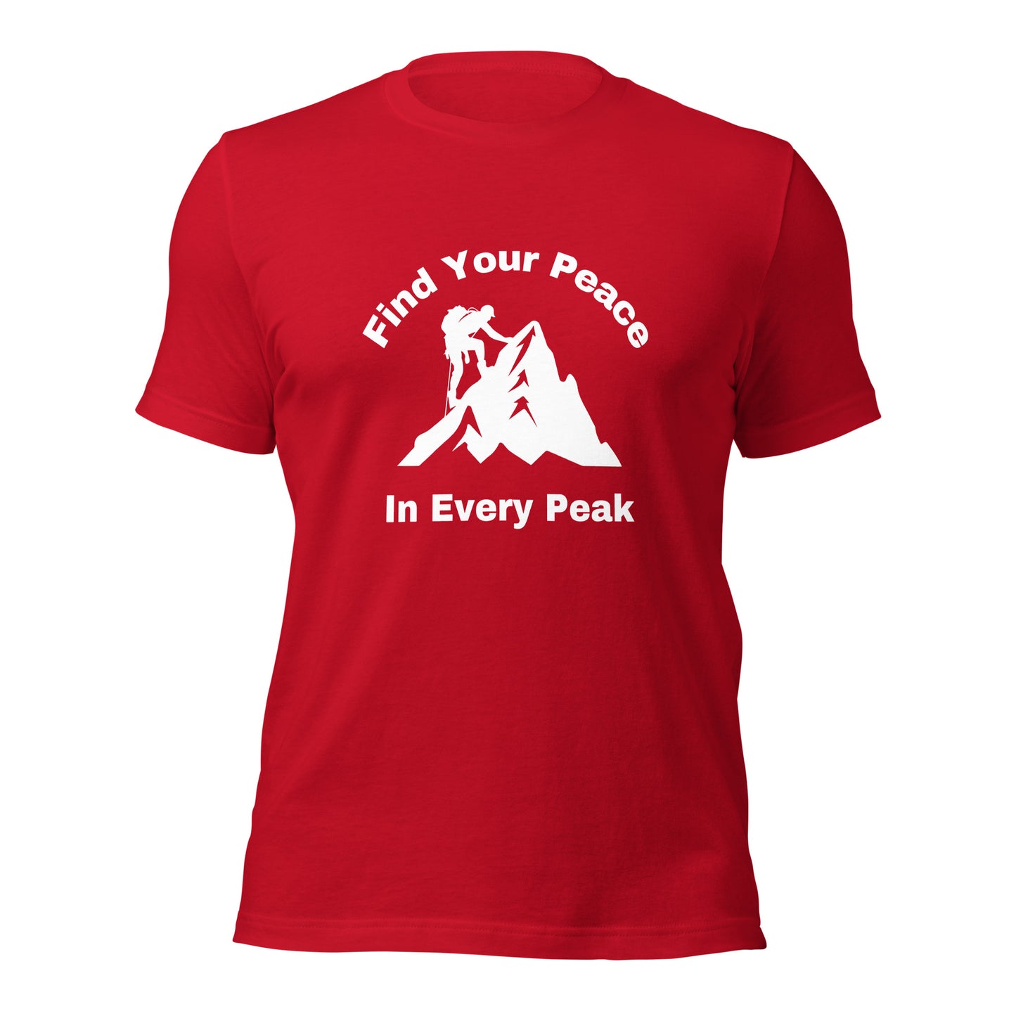 Hiking T-shirt "Find your peace in every peak" - Unisex t-shirt