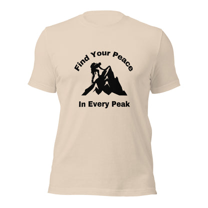 Hiking T-shirt "Find your peace in every peak" - Unisex t-shirt