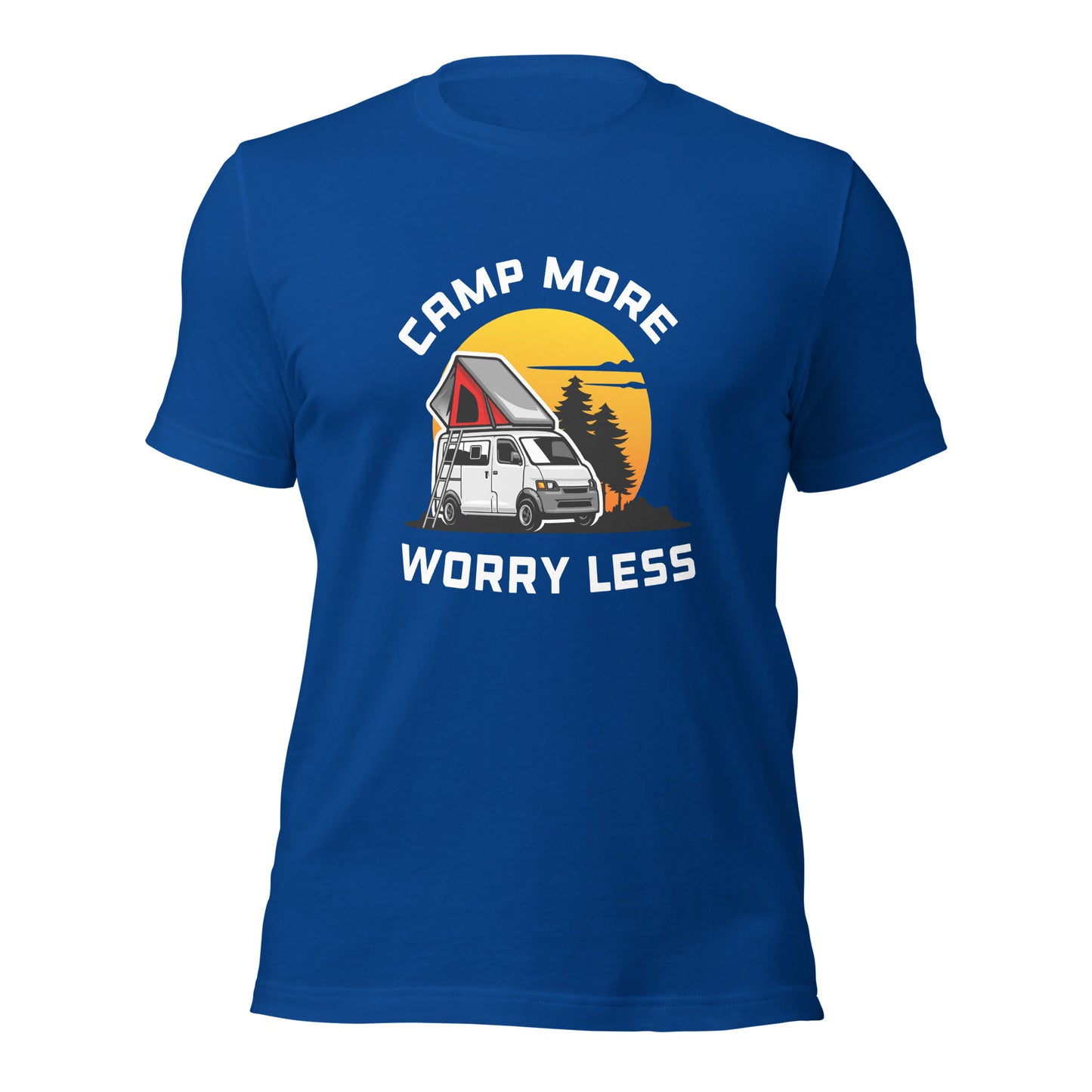 Camping T-shirt "Camp more Worry less" - Unisex t-shirt