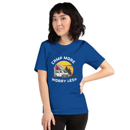 Camping T-shirt "Camp more Worry less" - Unisex t-shirt