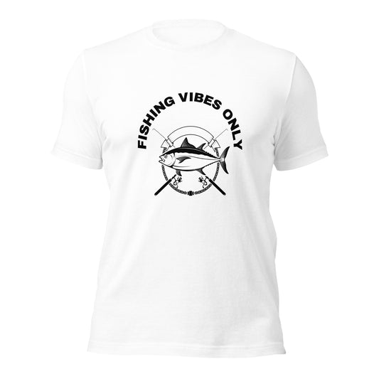 Fishing T-shirt "Fishing vibes only" - Unisex t-shirt