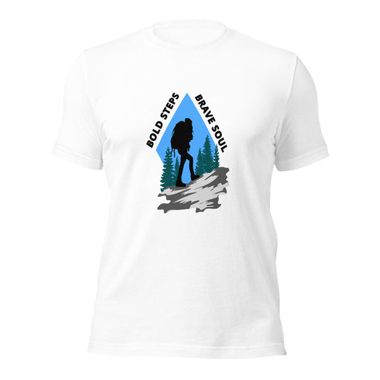 Hiking T-shirt "Bold Steps Breave Soul" - Unisex t-shirt