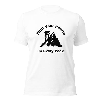 Hiking T-shirt "Find your peace in every peak" - Unisex t-shirt