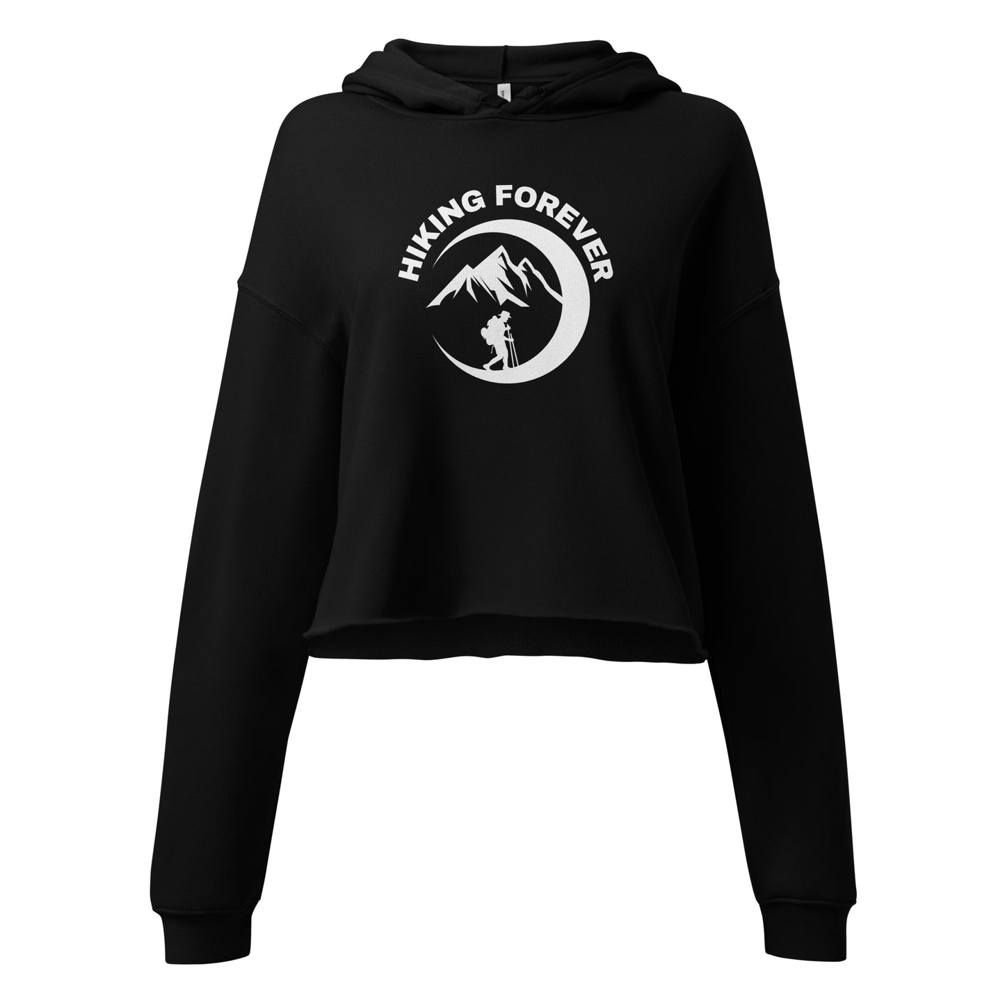 Hiking Crop Hoodie "Hiking Forever" - Crop Hoodie