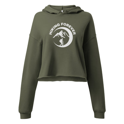 Hiking Crop Hoodie "Hiking Forever" - Crop Hoodie