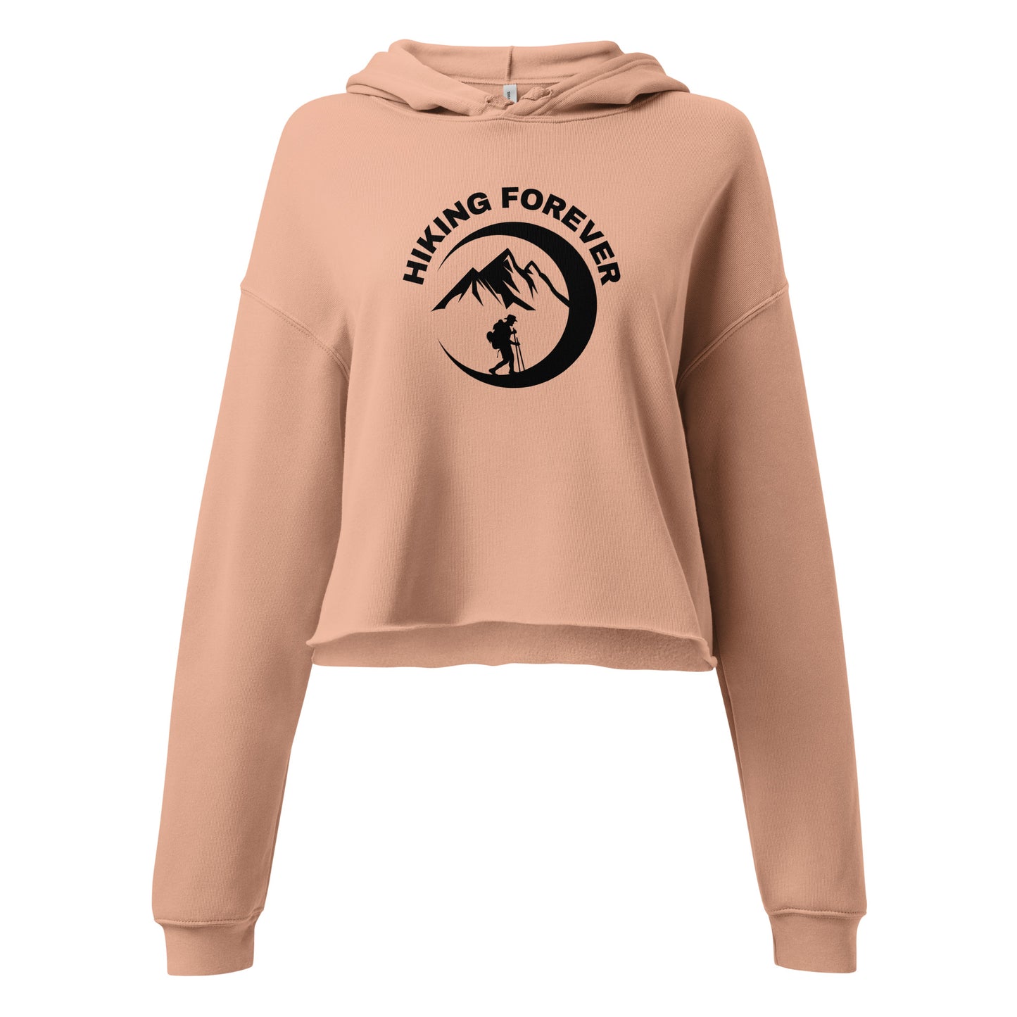 Hiking Crop Hoodie "Hiking Forever" - Crop Hoodie