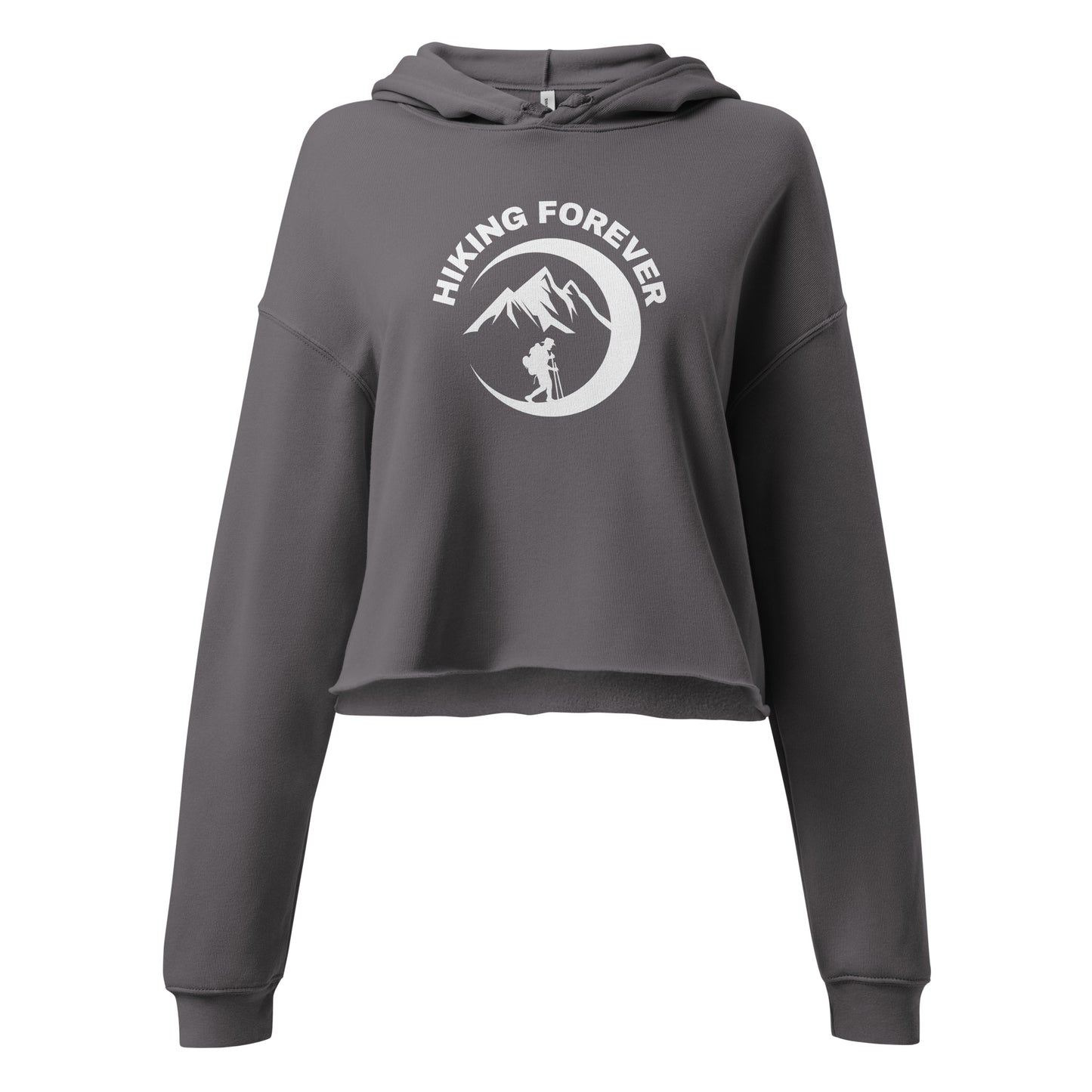 Hiking Crop Hoodie "Hiking Forever" - Crop Hoodie