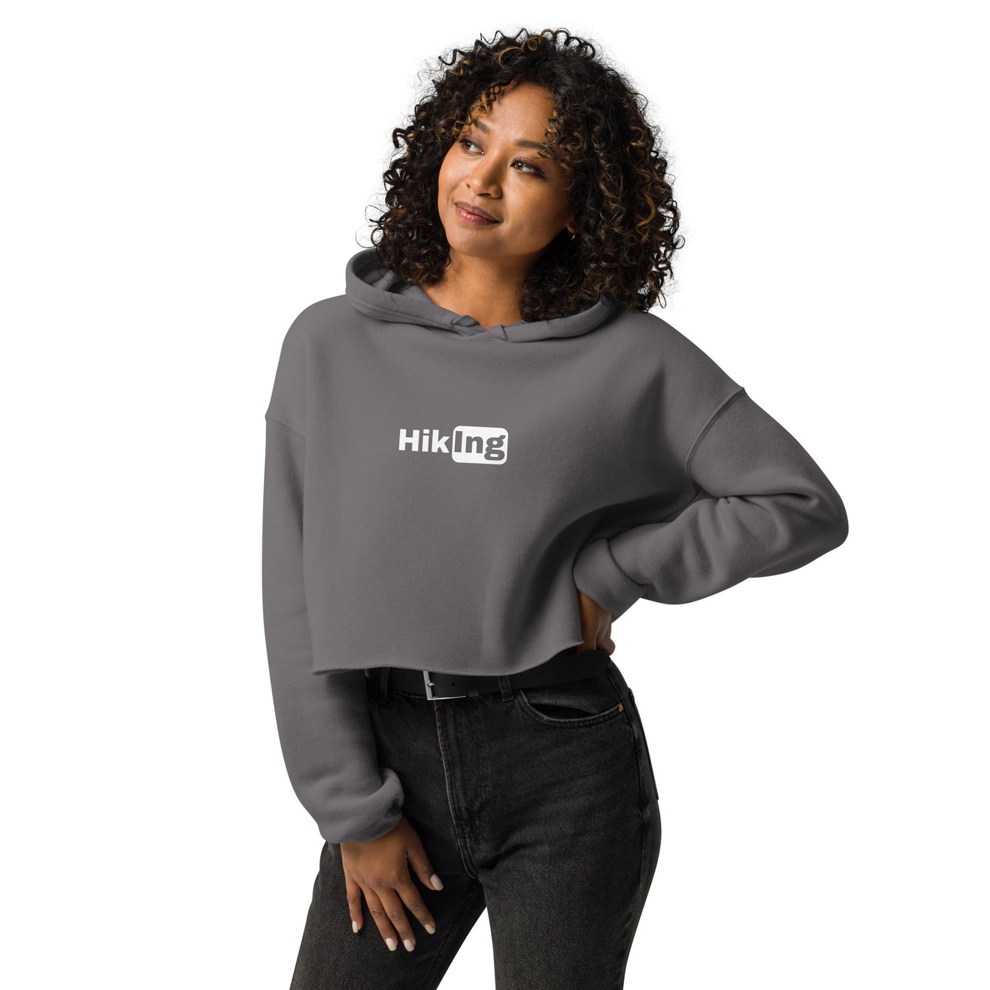 Hiking Crop Hoodie "Hiking" - Crop Hoodie